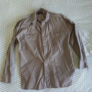 Large Light Brown Cotton Shirt